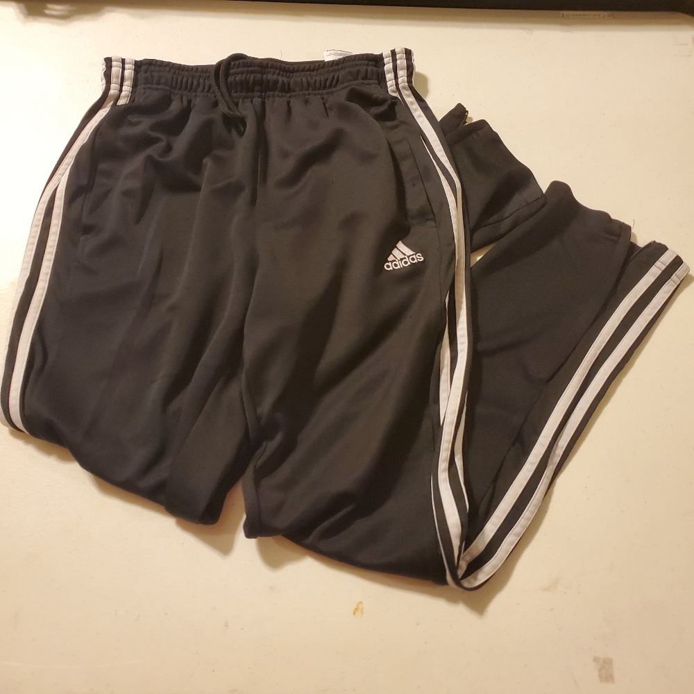 Adidas White Stripe Joggers